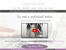 Tablet Screenshot of gorgeous-geek.com